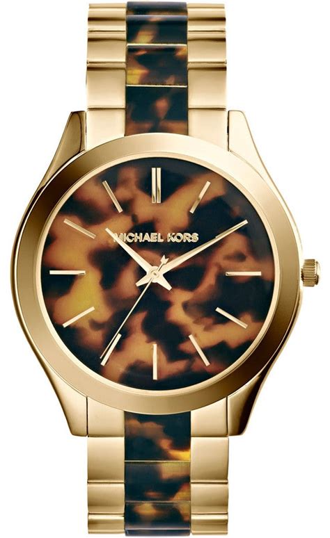 michael kors gold tone tortoiseshell chronograph watch|mk4284 women's watch.